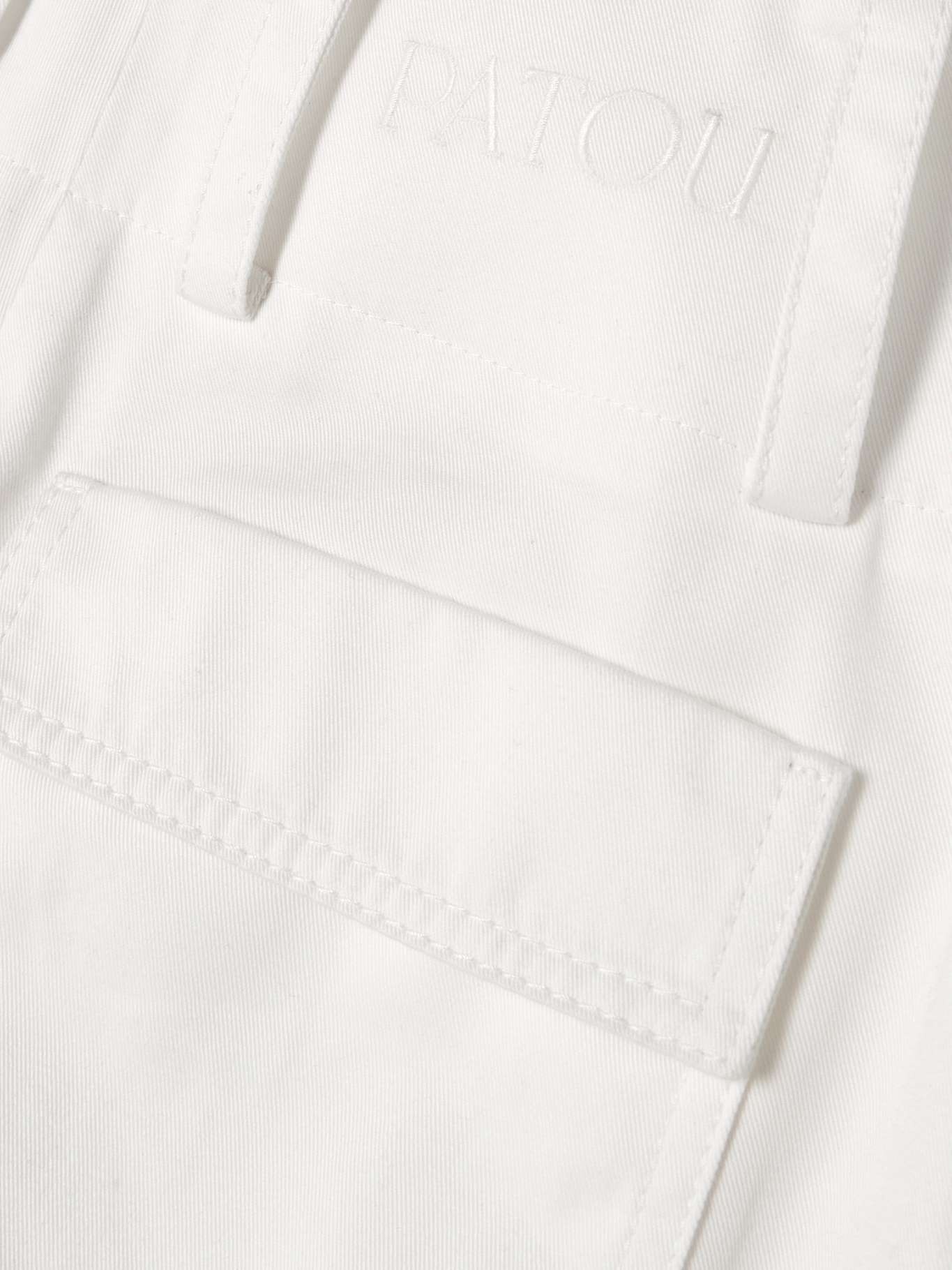 Embroidered cotton-twill straight-leg pants - 5