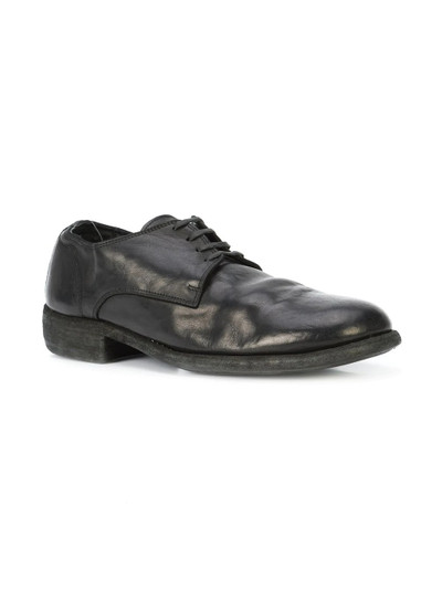 Guidi round toe lace up derby shoes outlook