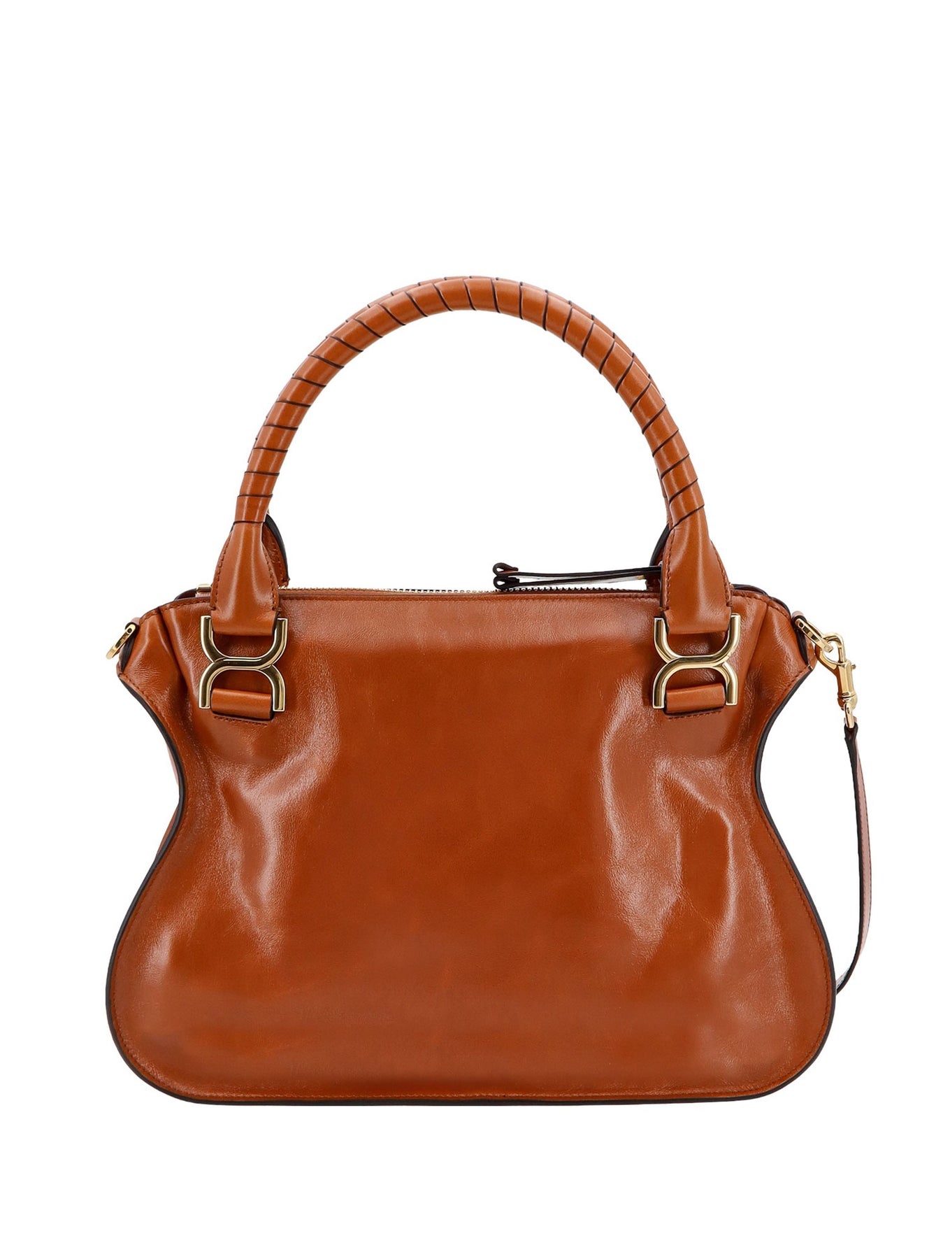 Leather handbag with engraved logo - 2