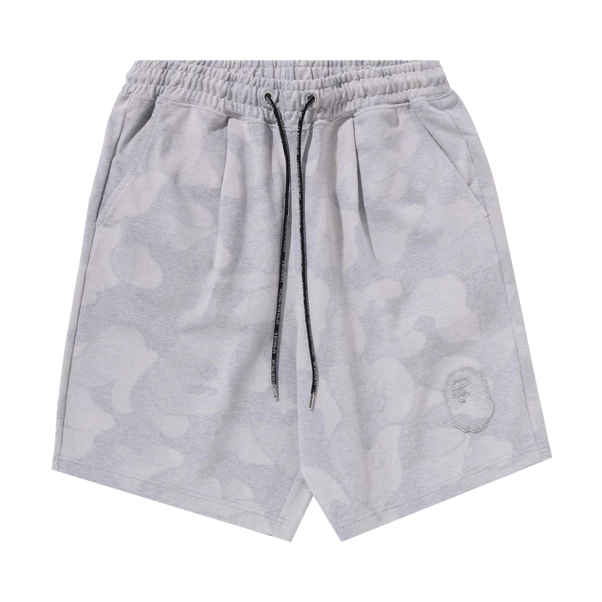 BAPE Ink Camo Ape Head Patch Sweat Shorts 'Grey' - 1