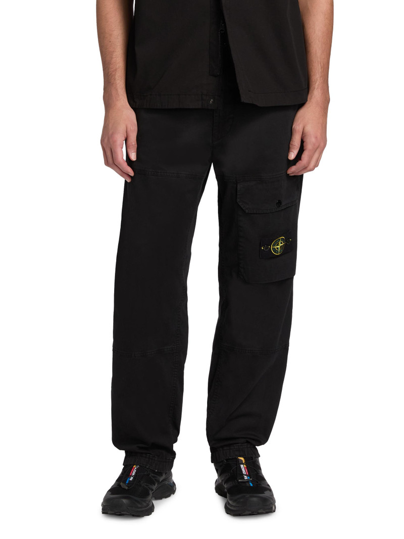 Men's Logo Stretch-Cotton Trousers - Black 3