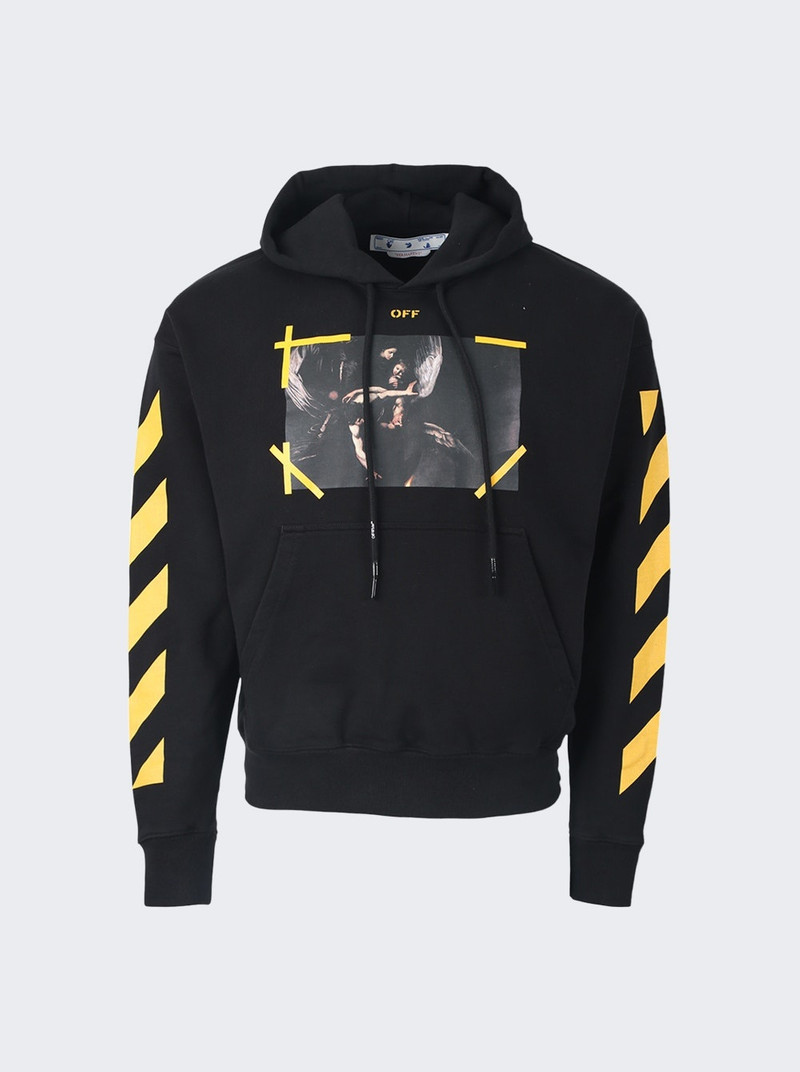 Diag Caravaggio-print Hoodie Black & White - 1