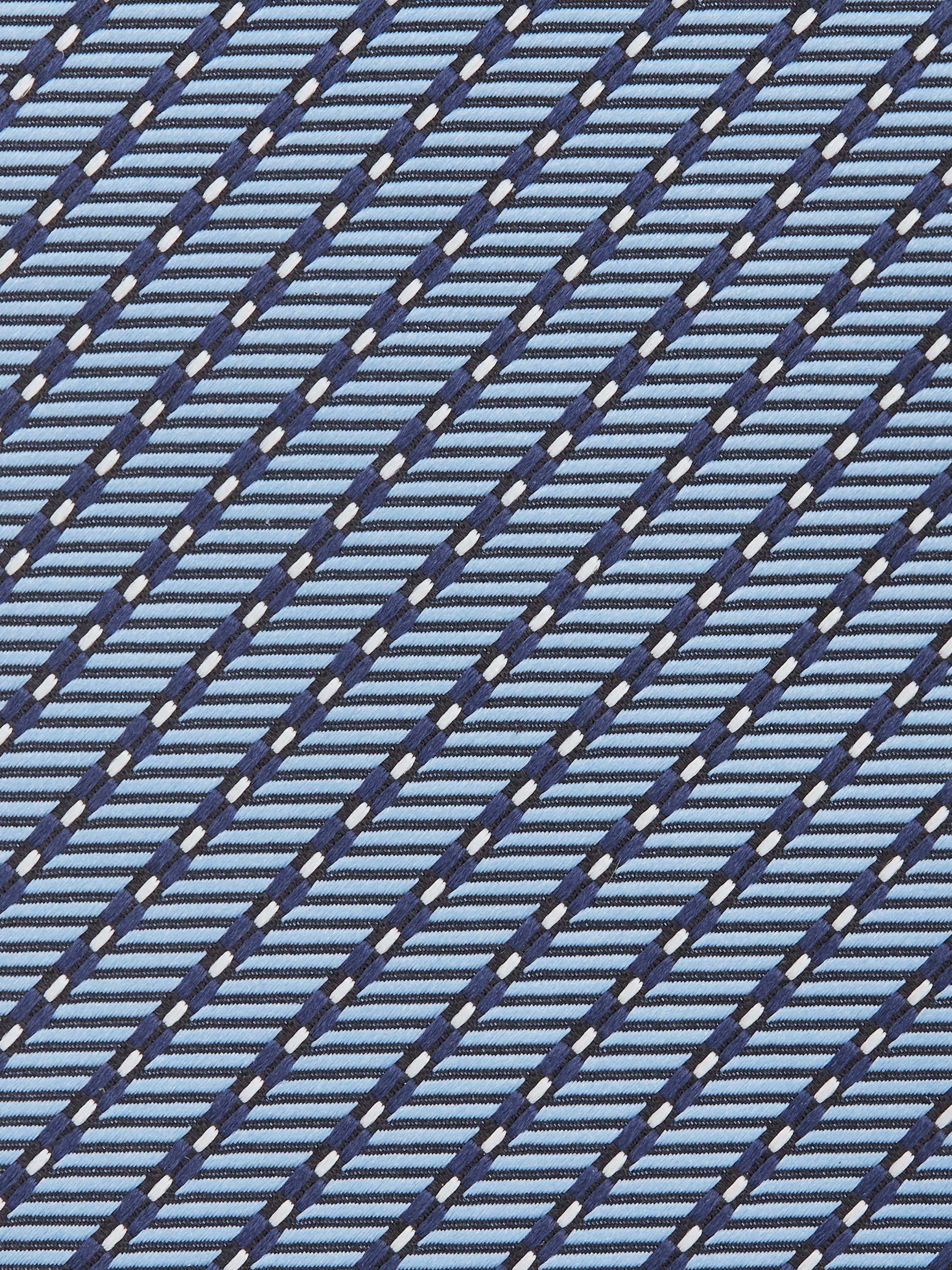 LIGHT BLUE CINQUE PIEGHE SILK TIE - 2
