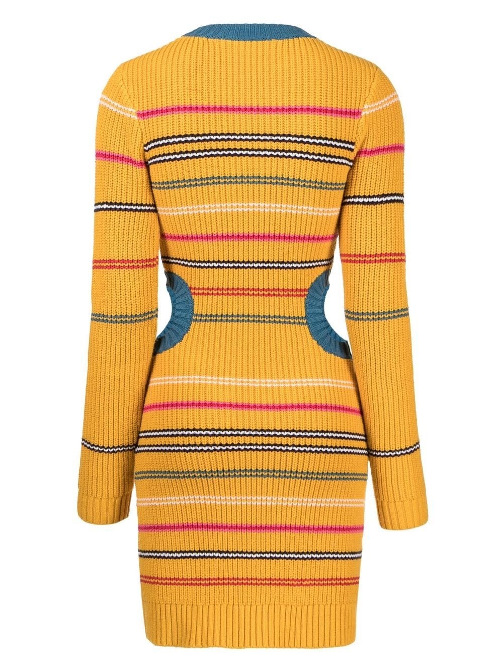 knitted striped mini dress - 2