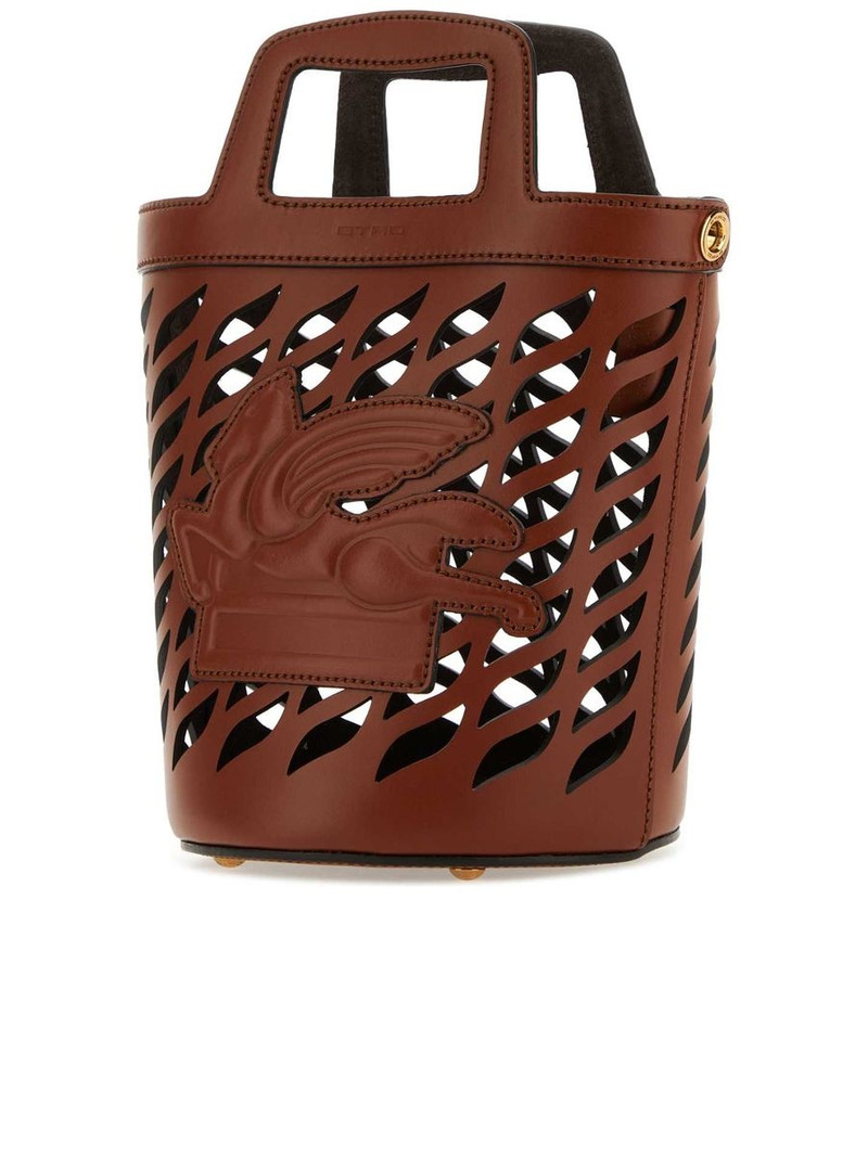 Etro Leather Coffa Bucket Bag outlook
