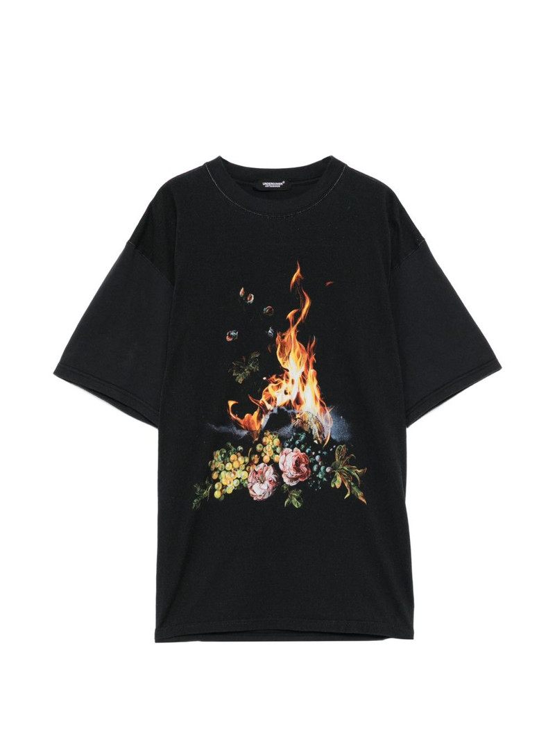floral-print crew neck T-shirt 1