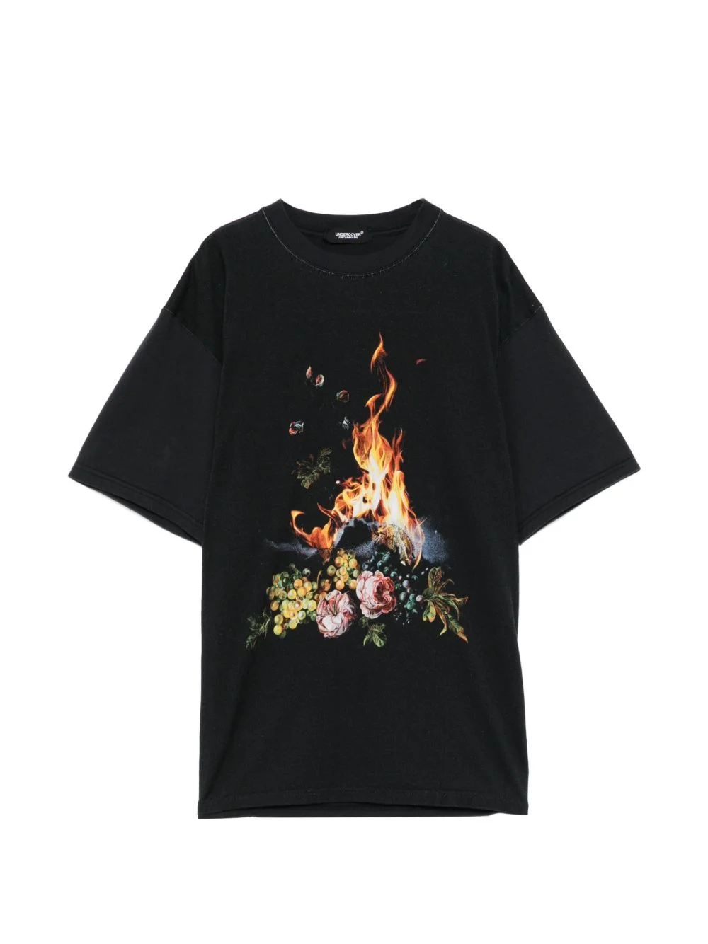 floral-print crew neck T-shirt - 1
