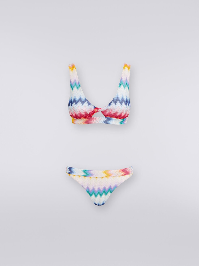 Bikini in zigzag viscose with lurex 1
