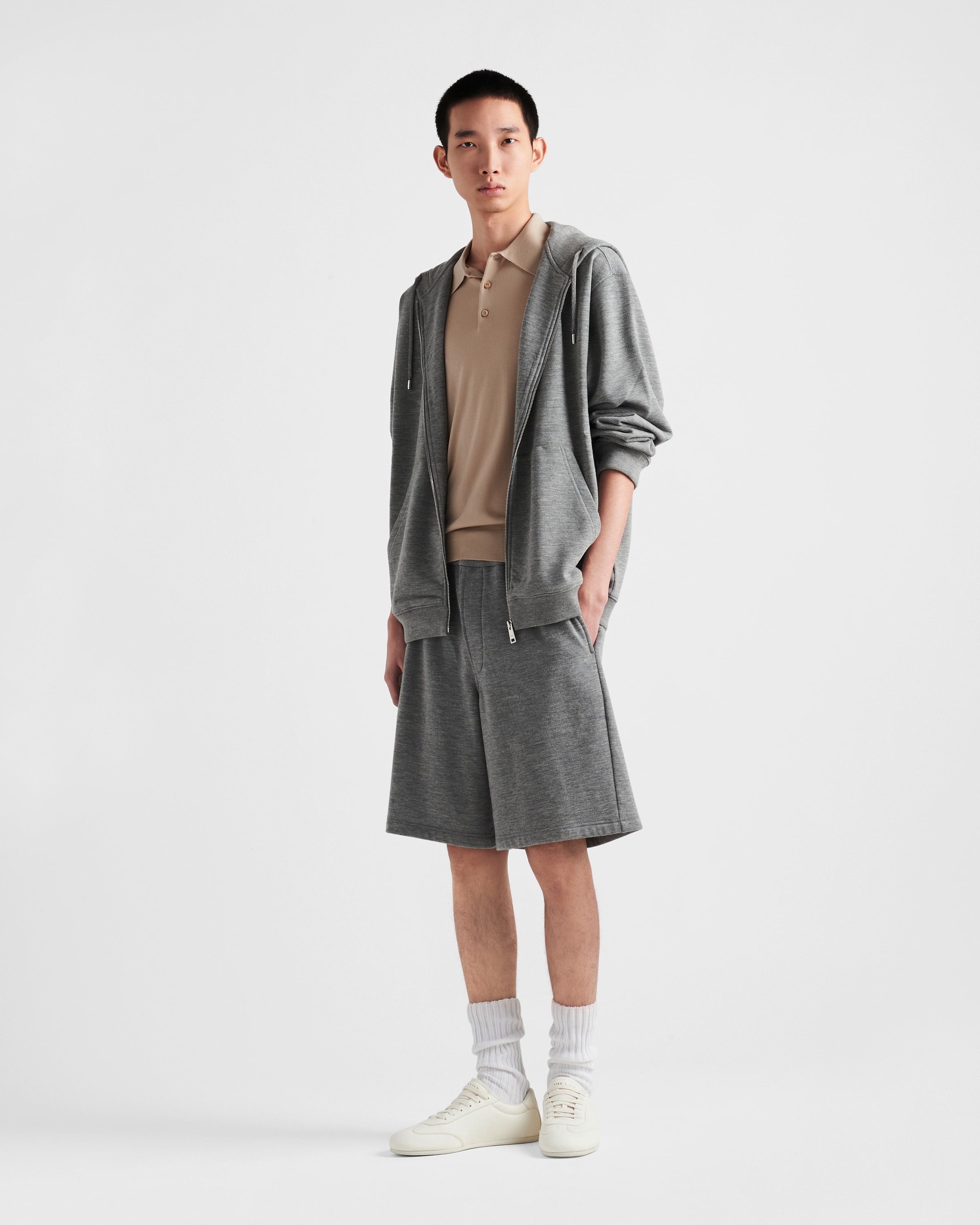 Cashmere blend cardigan hoodie - 2