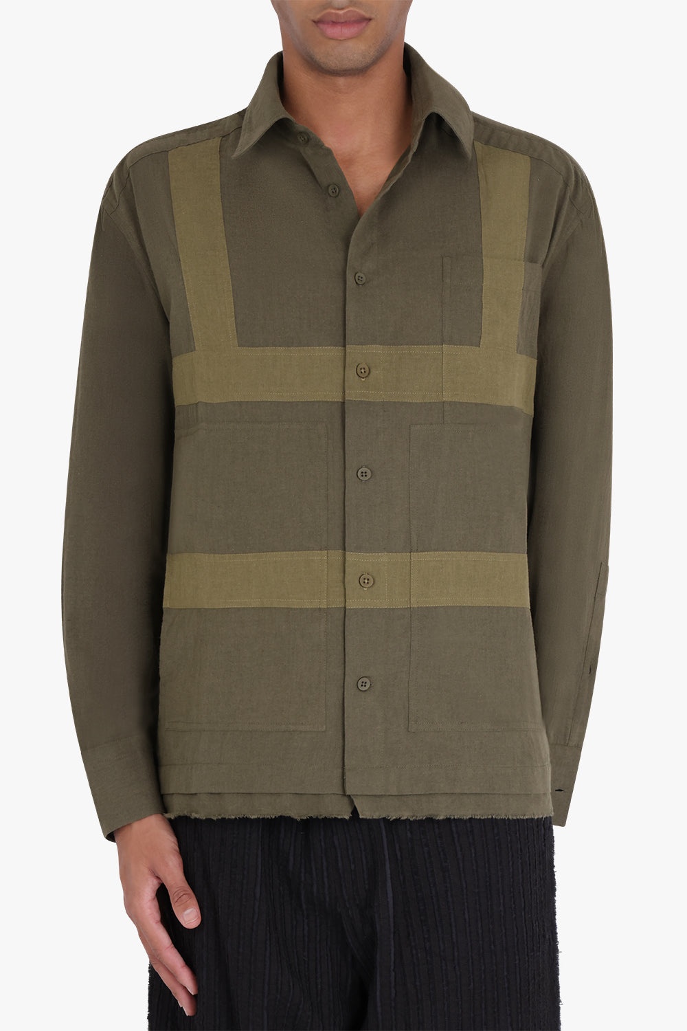 Craig Green HARNESS SHIRT | OLIVE/LIGHT OLIVE | parlourx