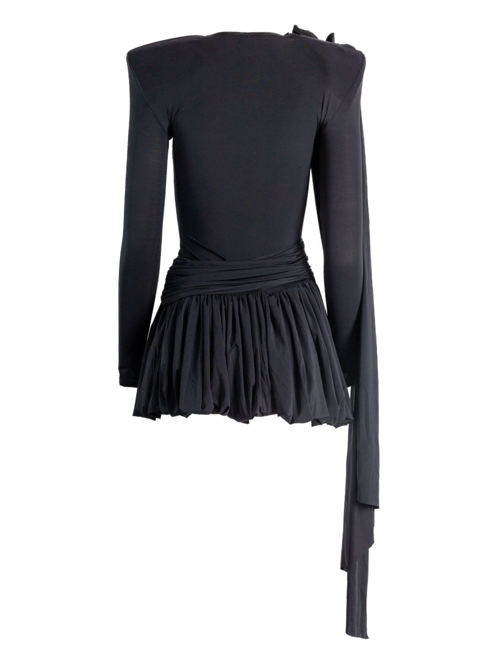 floral-appliqué pleated dress - 2