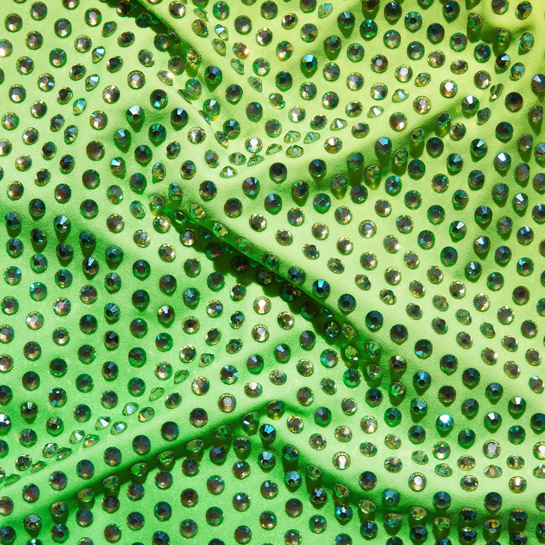 Green Rhinestone Brazilian Bikini Briefs - 5