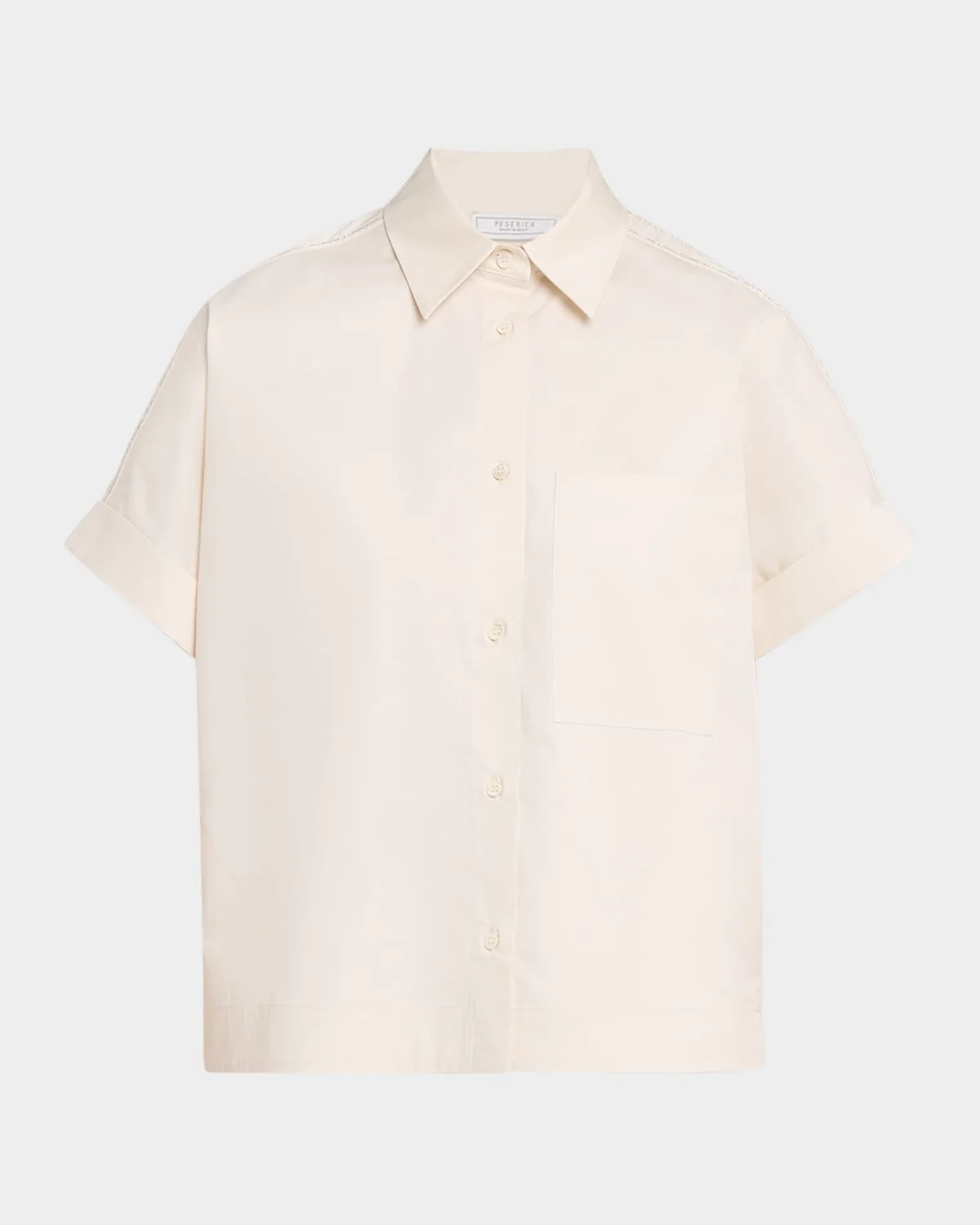 Stretch Cotton Sateen Shirt - 1