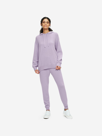 Derek Rose Women's Relaxed Pullover Hoodie Daphne Cashmere Lilac outlook