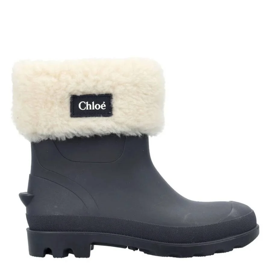 Chloe Girls Faux Fur-Trim Rubberized Boots - 1