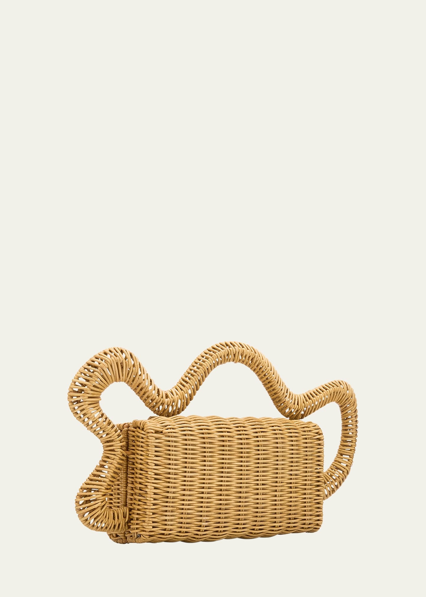 Elsa Wavy Rattan Clutch Bag - 3