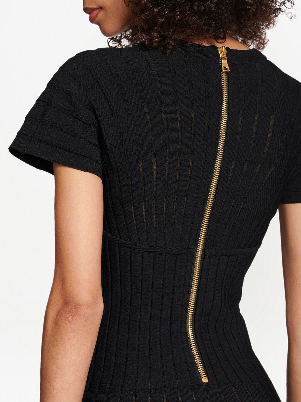 Pleated Mesh mini dress - 6