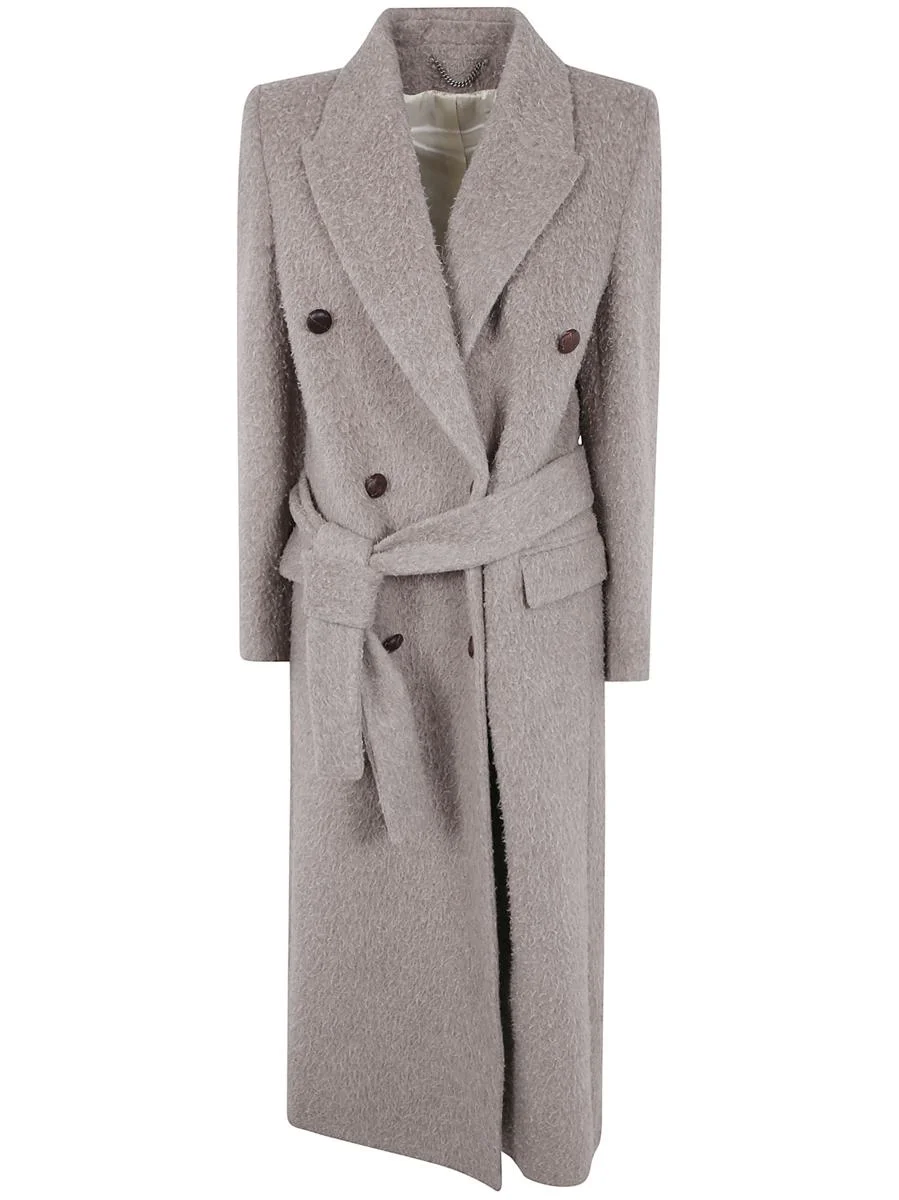 Golden Goose "Journey W'S" Double Breasted Coat With Detachable Belt Casentino Wool Clothing - 1