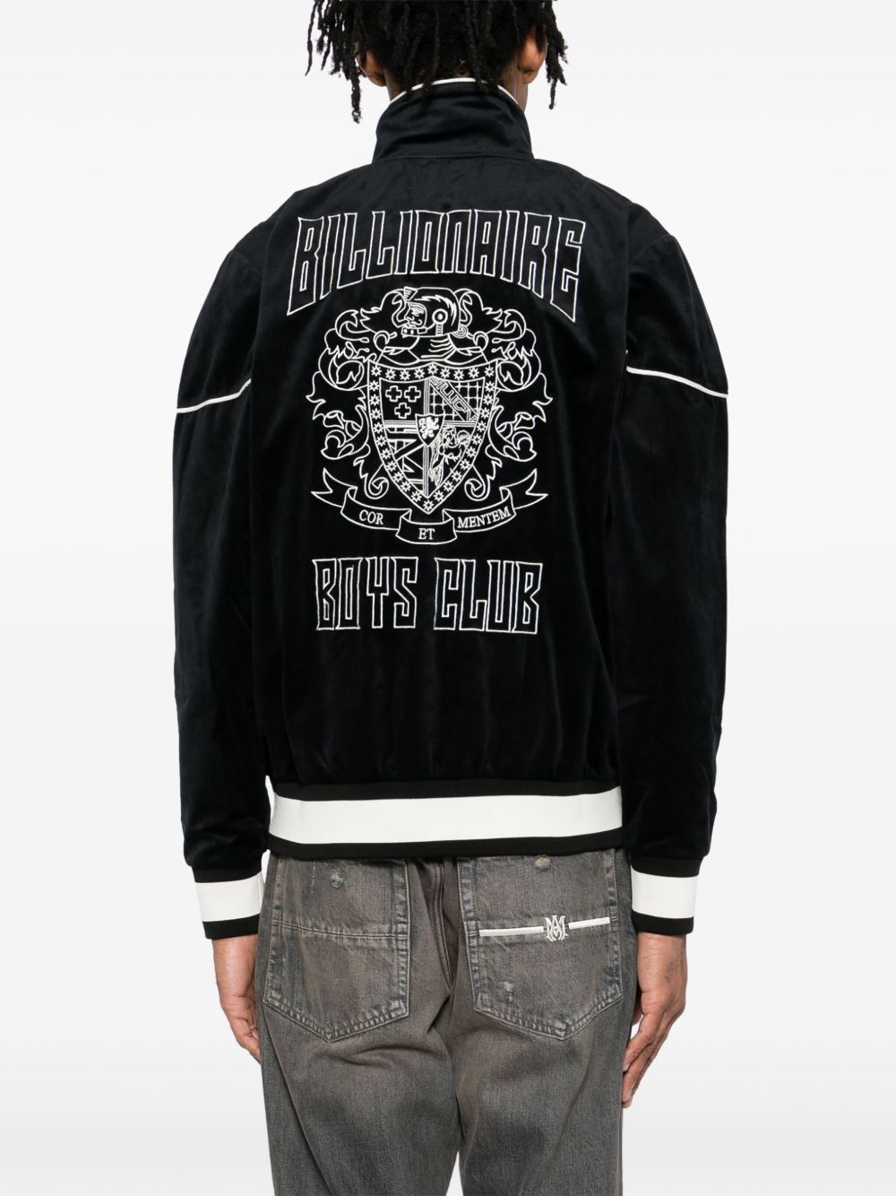 logo-patch jacket - 4
