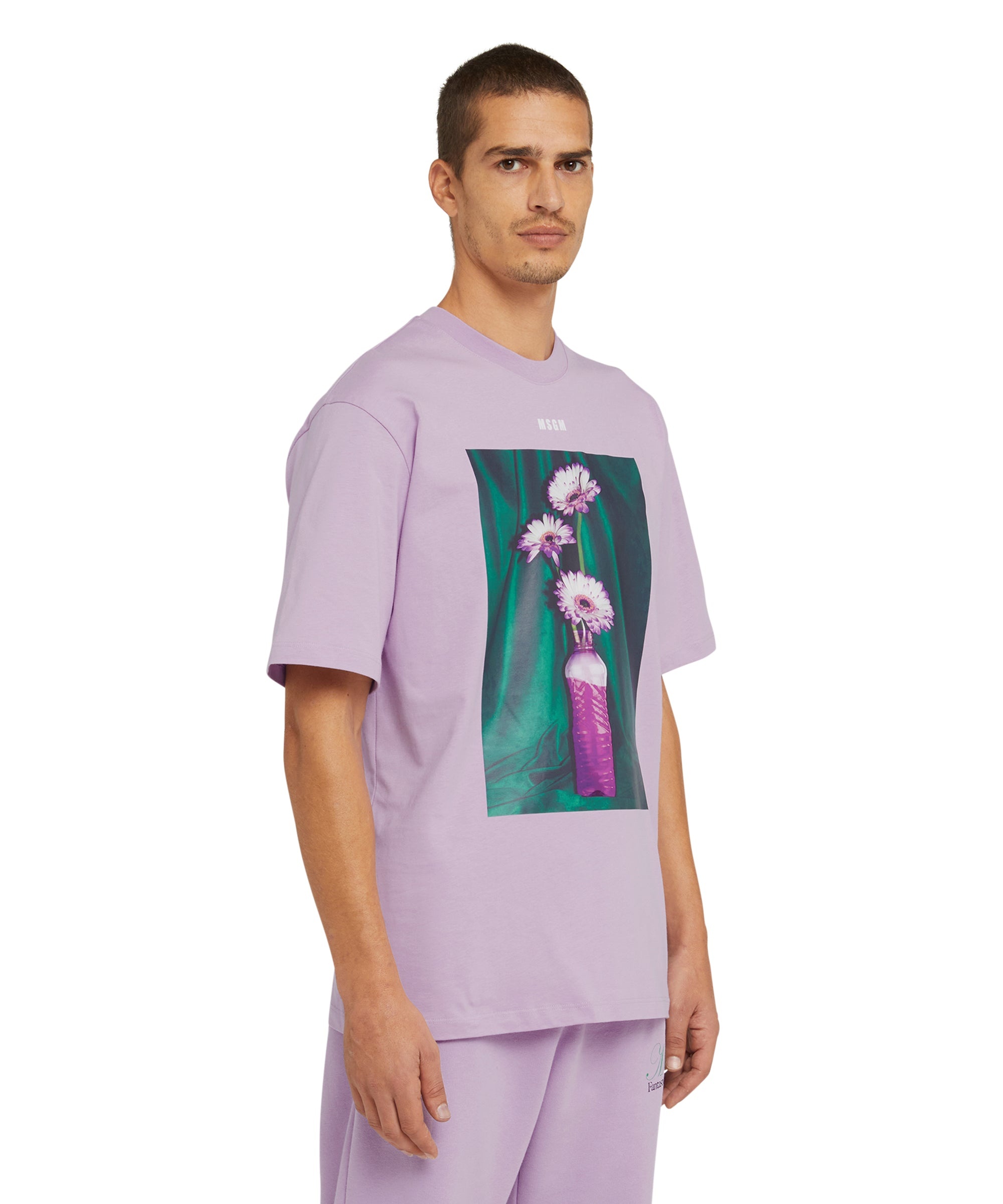Organic cotton crewneck t-shirt from the MSGM Fantastic Green Capsule - 4