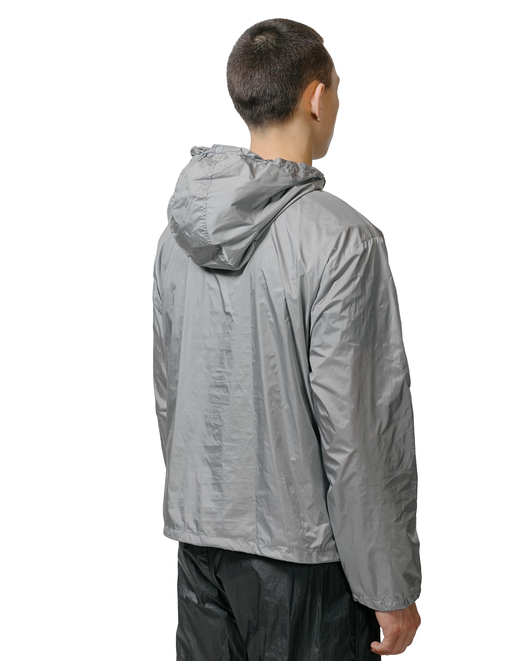 Glossy Nylon Half Zip-Up Jumper Blue Grey - 3