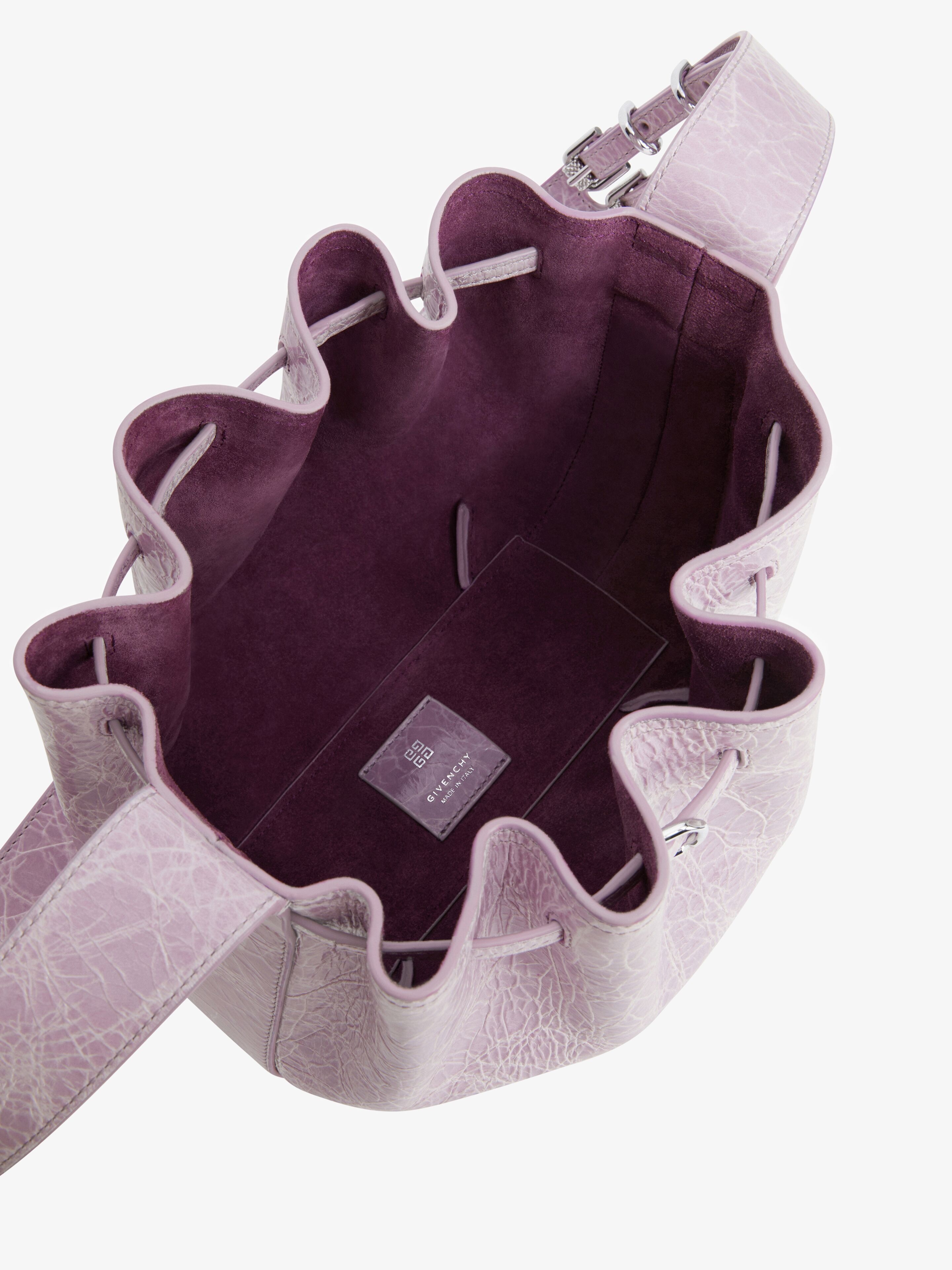 SMALL PUMPKIN BAG IN CRACKLED PATENT LEATHER - 5