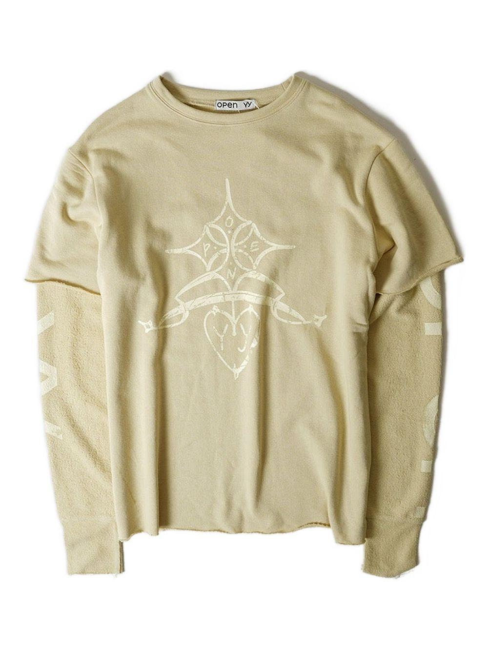 layered graphic-emblem T-shirt - 1