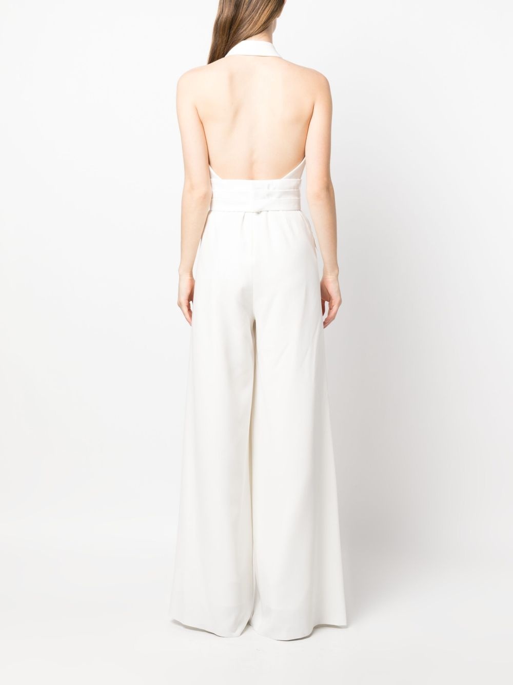 tailored halterneck jumpsuit - 4