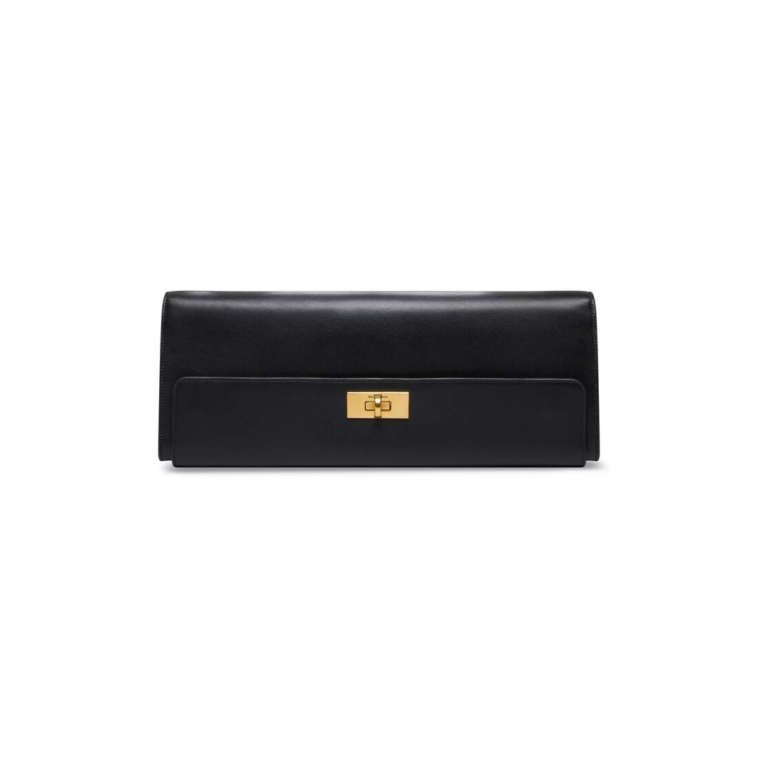 Women's Money Elongate Pouch With Chain In Box in Black - 1
