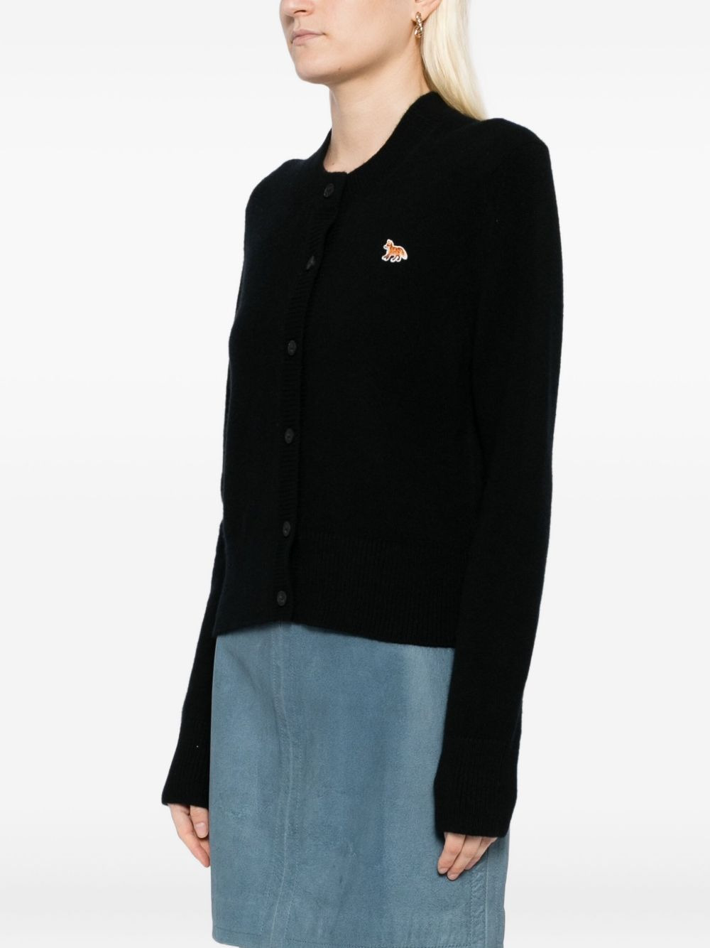 embroidered-logo cardigans - 3