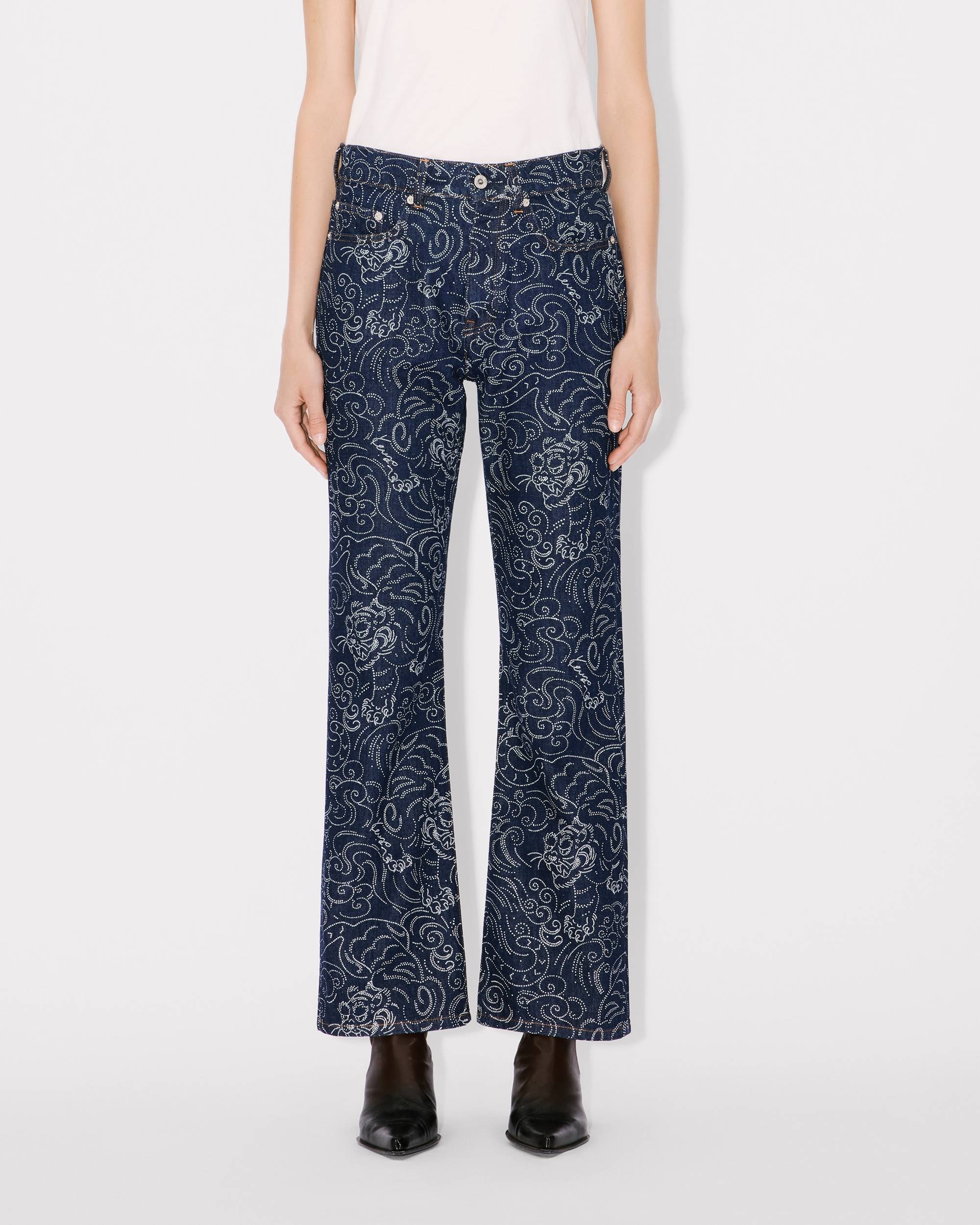 'KENZO Star Tiger' BARA cropped jeans in japanese denim - 3