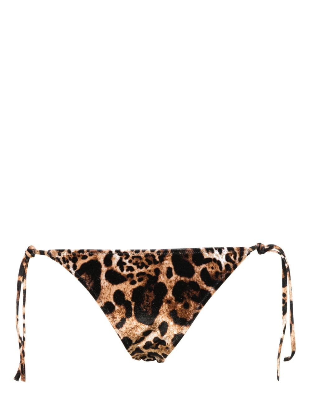 leopard-print velour bikini bottoms - 2