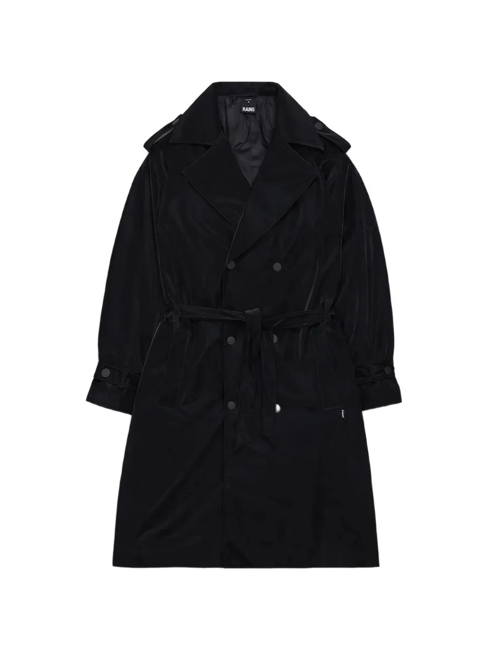 belted double-breasted trench coat - 1