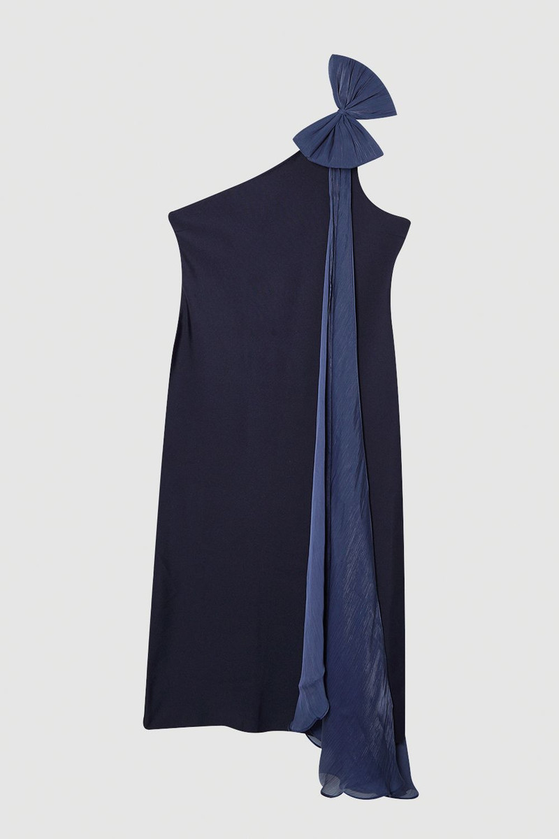Plus Size Bandage Figure Form Knit Woven Cape Detail Maxi Dress - 1