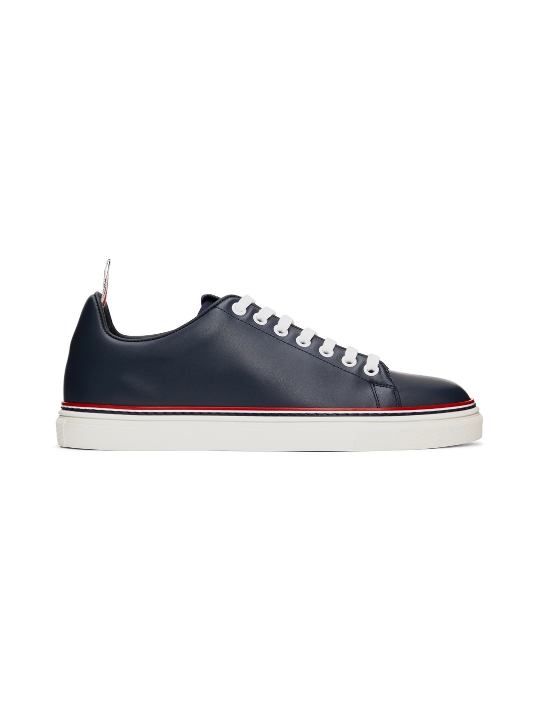 Navy Calfskin Tennis Sneakers - 1