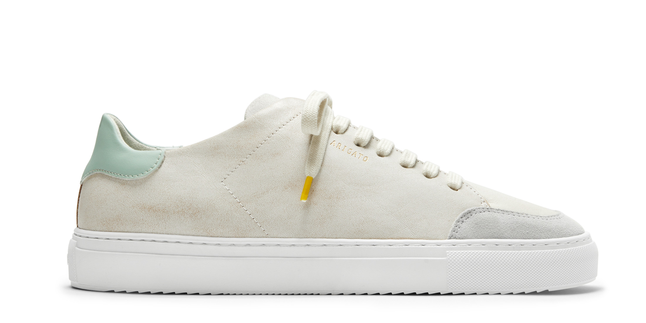 ★Axel Arigato★ ホワイト＆グリーン Clean 90 スニーカー Axel Arigato Clean 90 Triple Sneaker | REVERSIBLE