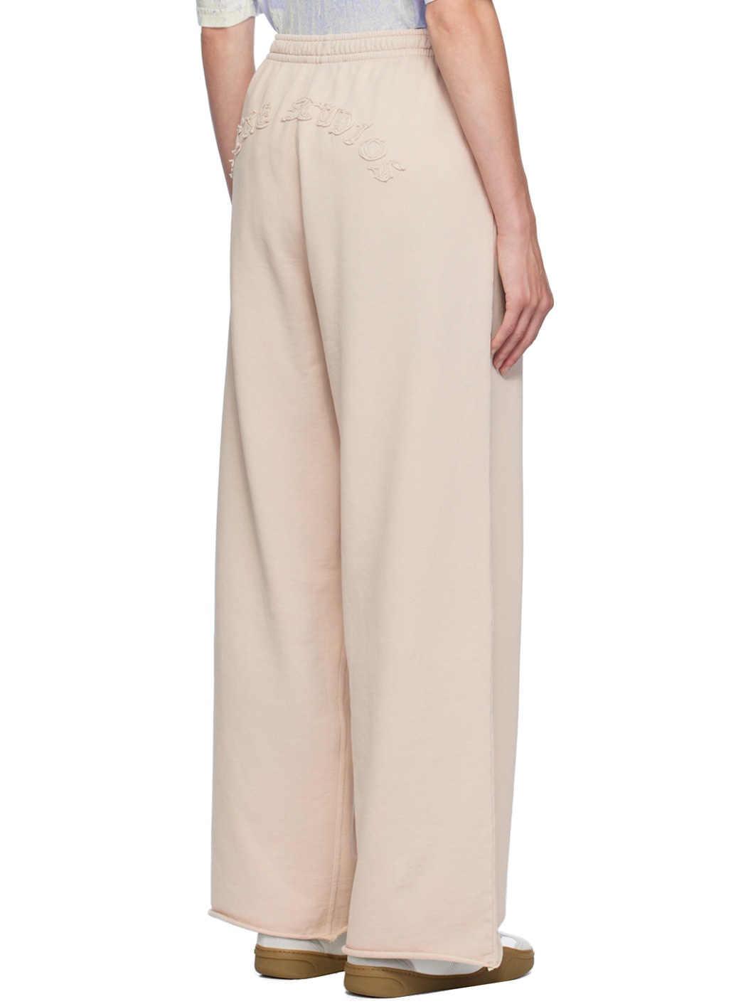 Beige Logo Appliqué Lounge Pants - 3