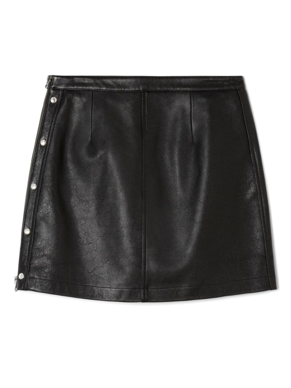 studded leather moto skirt - 6