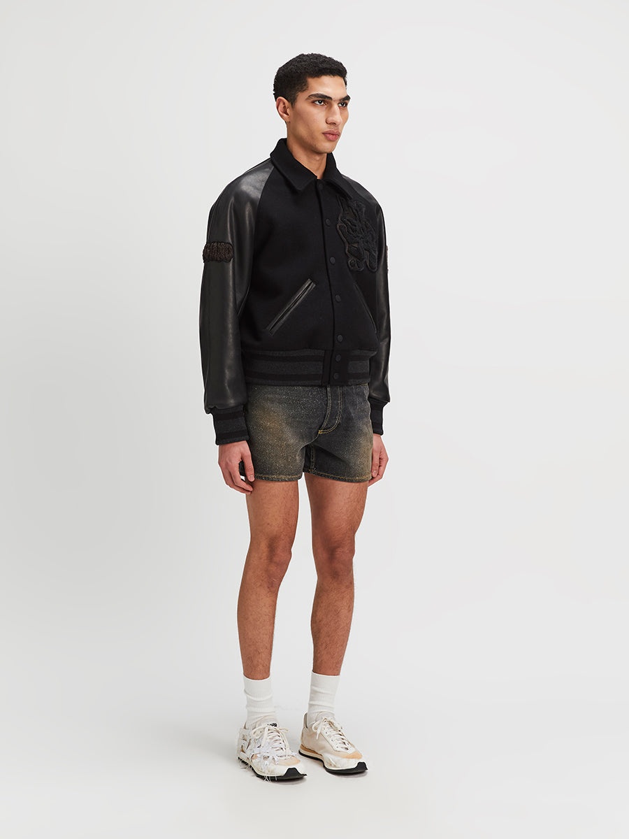Magliano | Antifa Varsity Bomber Jacket Black - 3