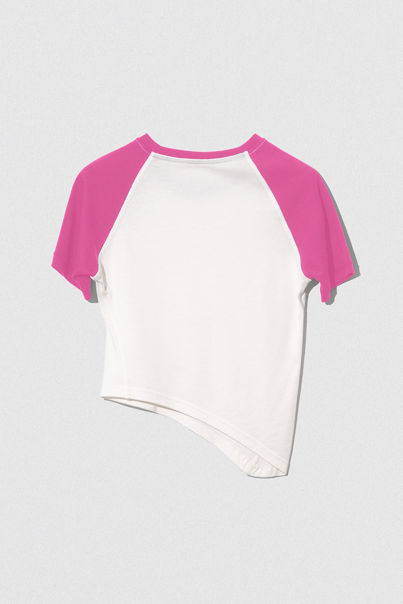 RASCAL BABY T T-SHIRT PINK-OFF WHITE LYOCELL BLEND 1