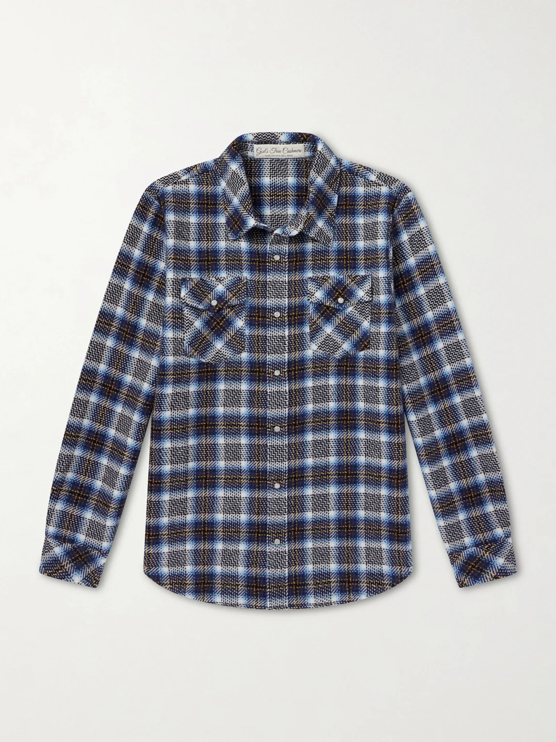 Lightning Checked Cashmere Shirt - 1