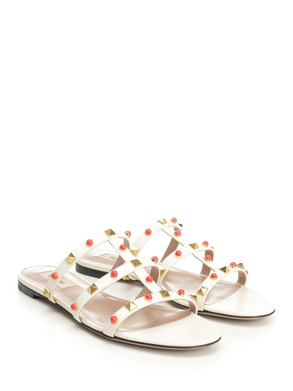 Rockstud Sandals White - 2