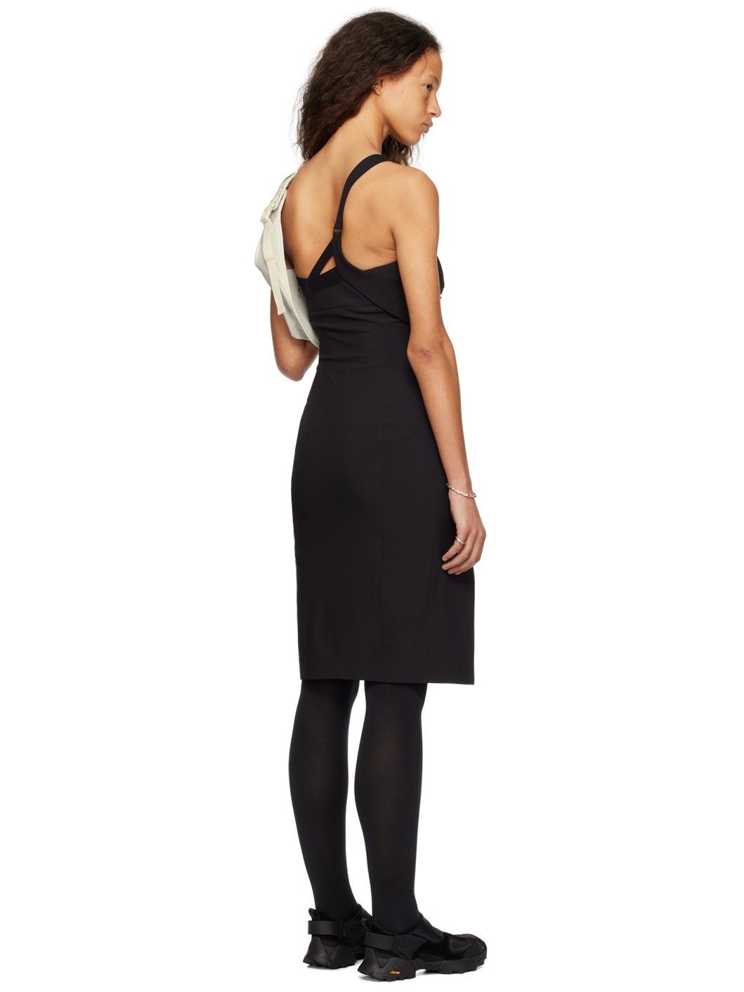 Black Strap Midi Dress - 3
