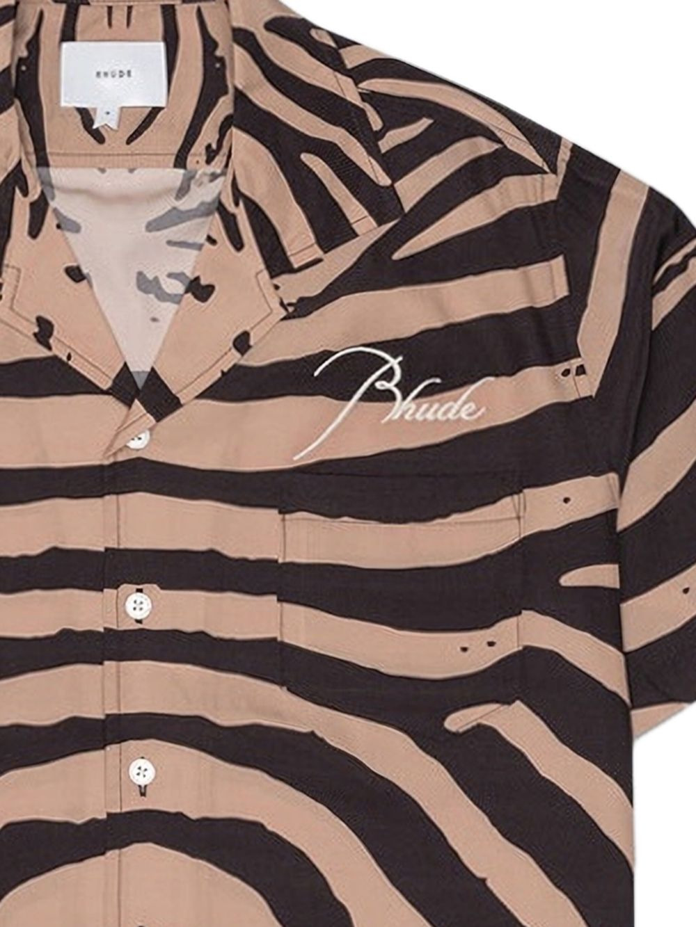 zebra-print short-sleeve shirt - 2