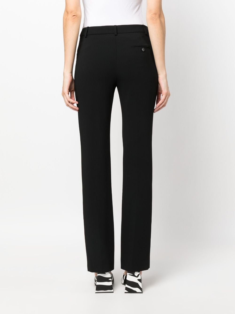 mid-rise straight-leg trousers - 4