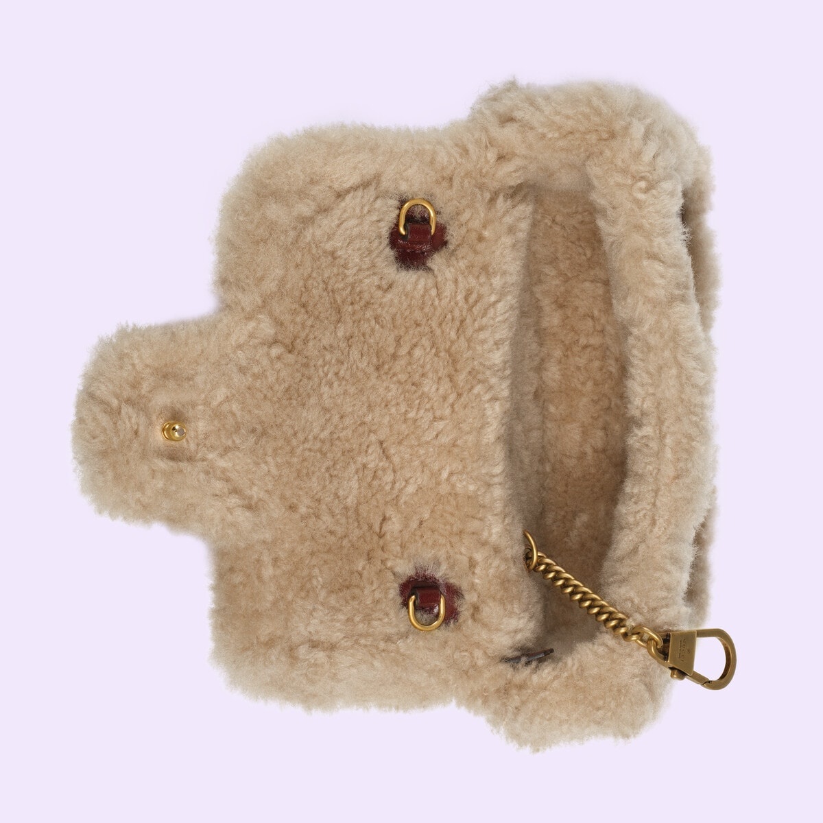GG Marmont super mini bag with wool trim - 8