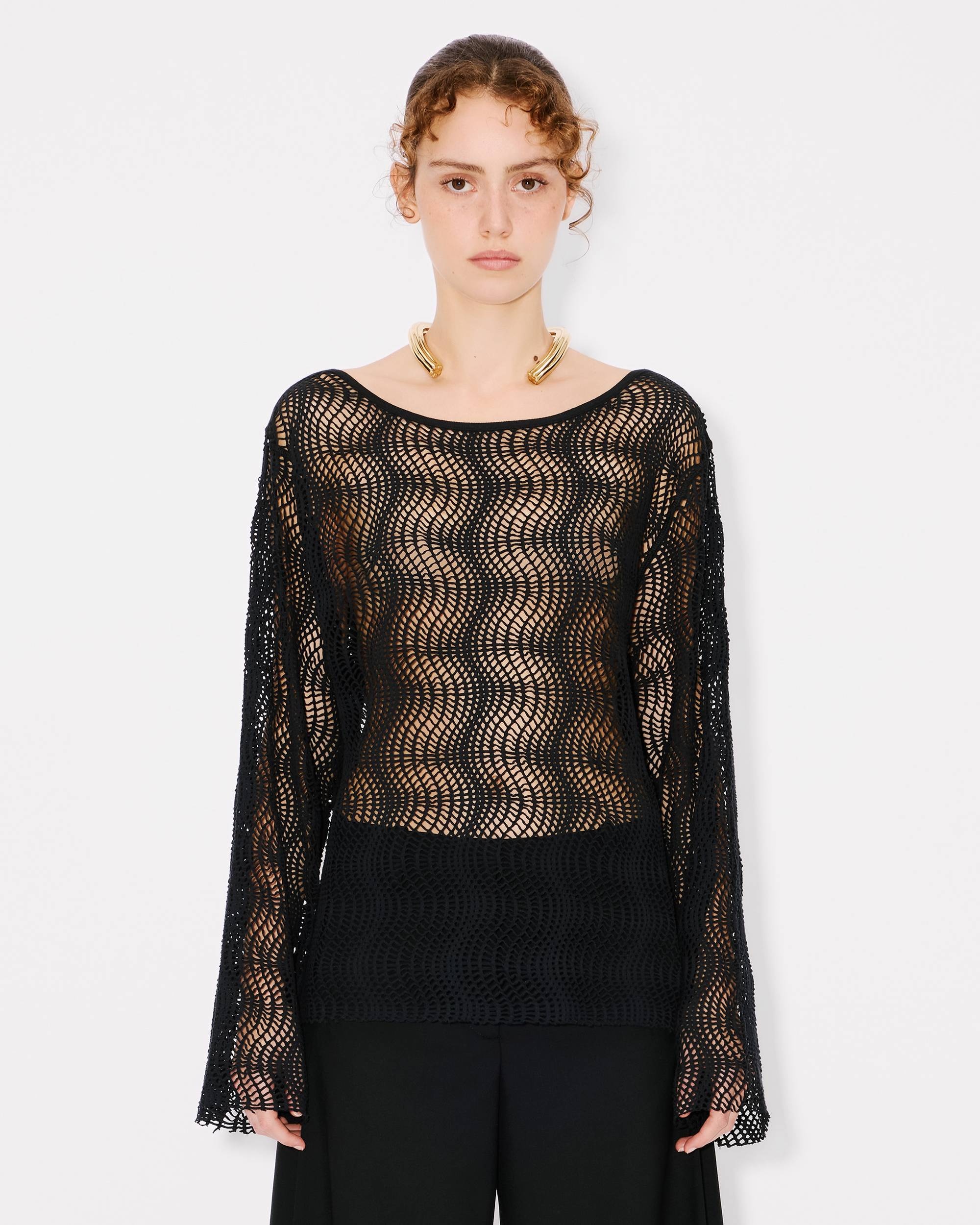 Long sleeves top in fishnet mesh - 3