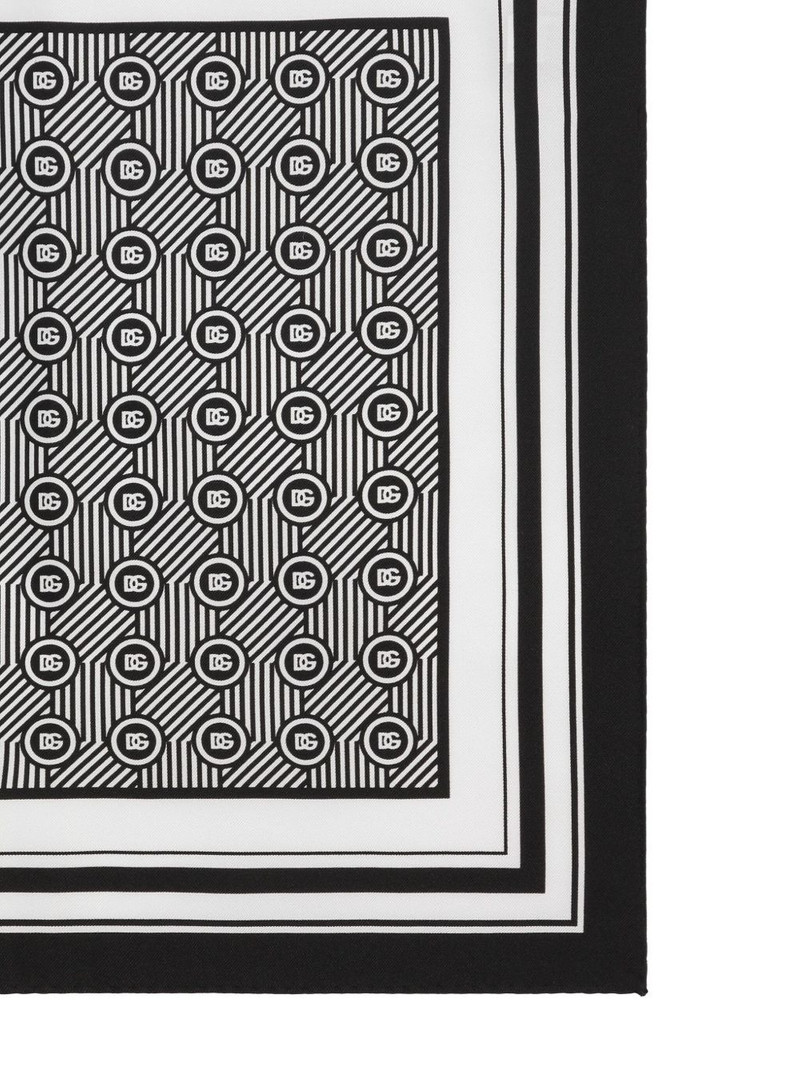 Dolce & Gabbana logo-pattern silk scarf outlook