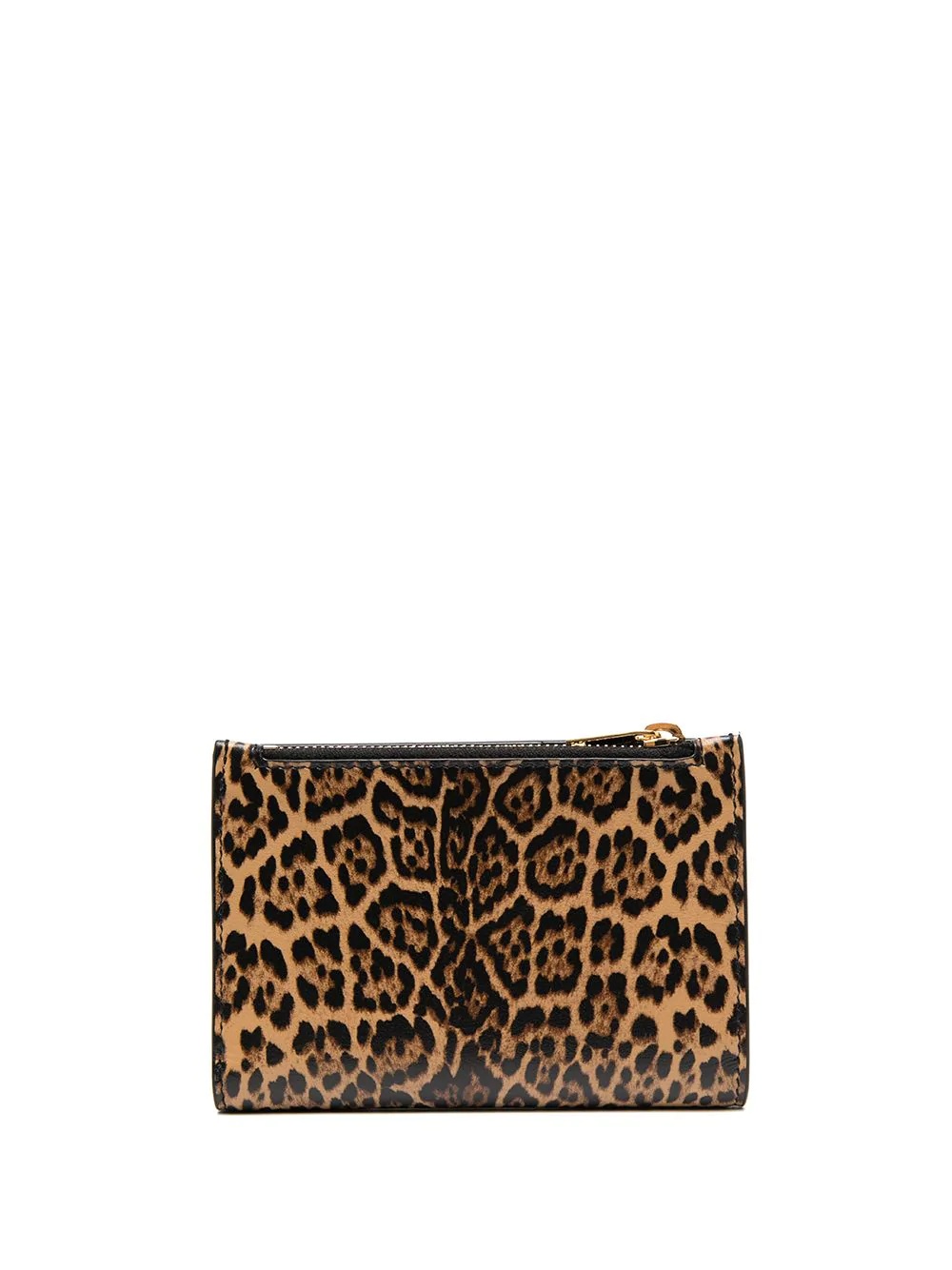 leopard-print bi-fold zip wallet - 2