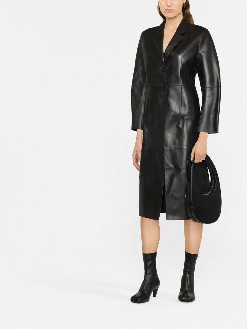 Totême single-breasted leather coat outlook